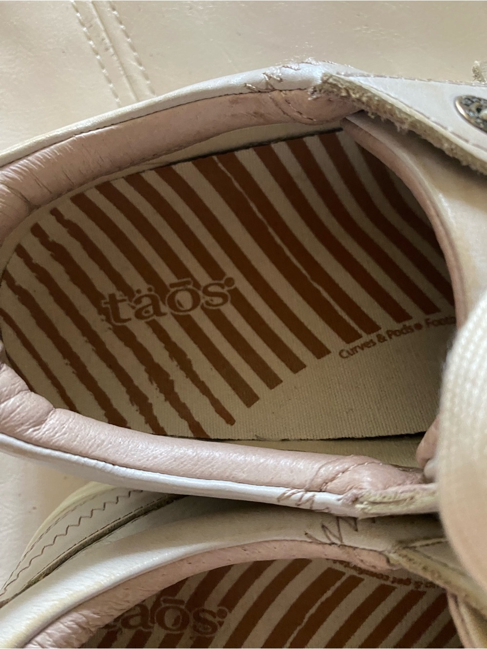 Taos Leather Sneakers Plim Soul Lux Oyster Gray Taupe Neutral Size 9.5 - Picture 7 of 13